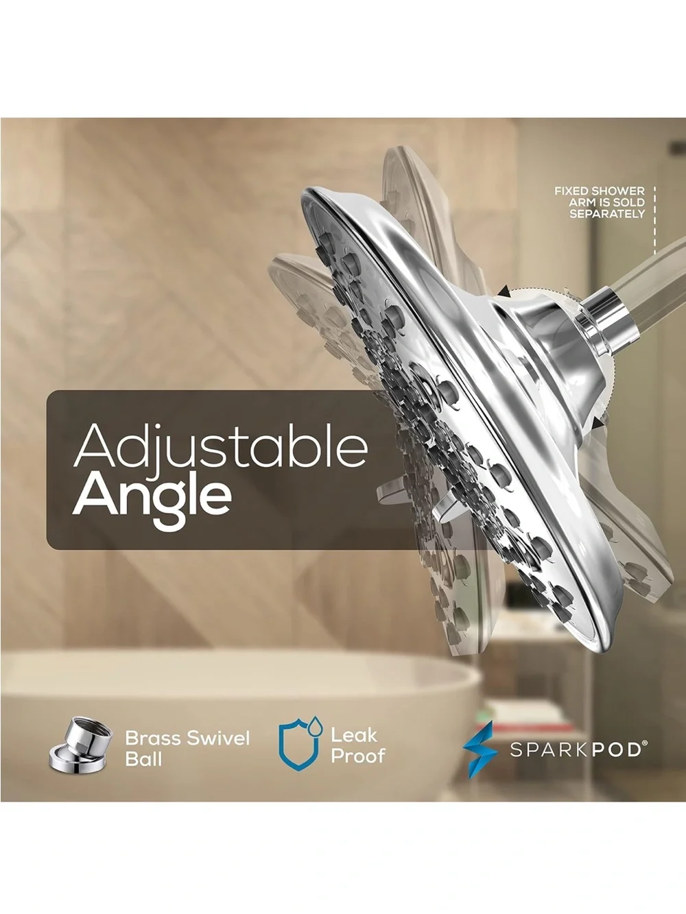 SparkPod 7 Spray Settings Shower Head